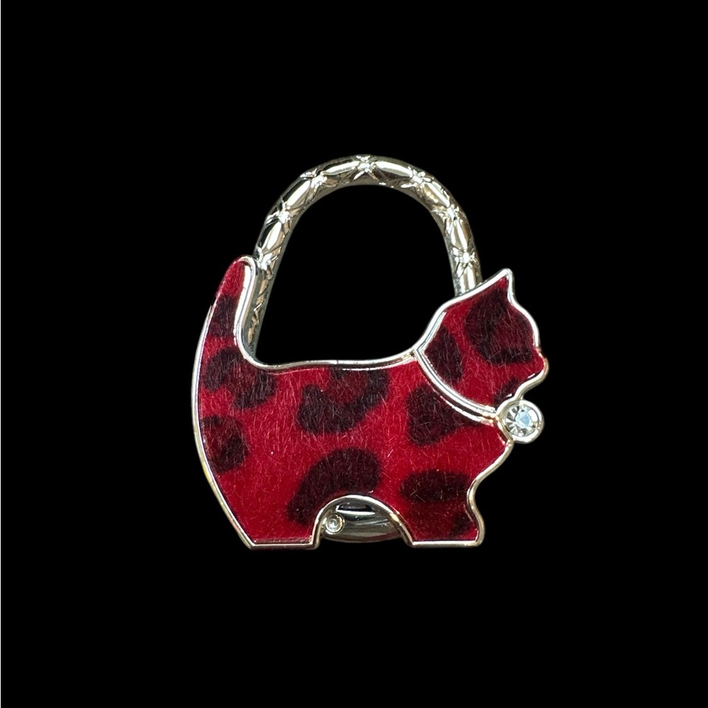 Cat Purse Holder, Red/Black NEW